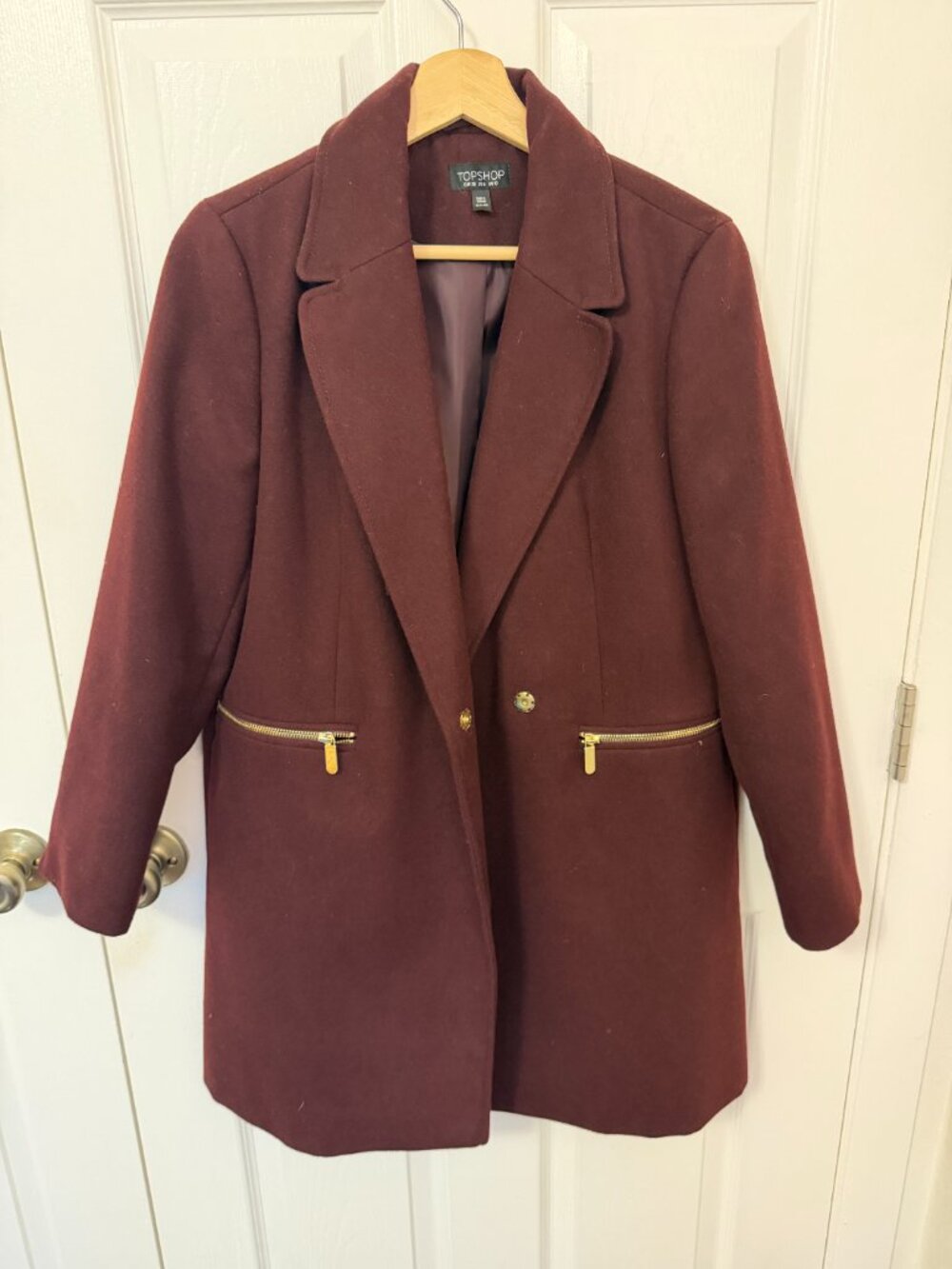Topshop 'Meg' Zip Pocket Coat